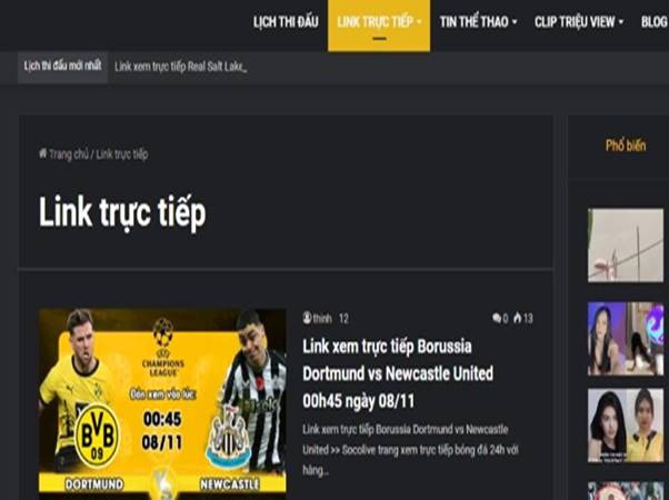 Website cung cấp những kênh theo dõi bóng đá uy tín nhất